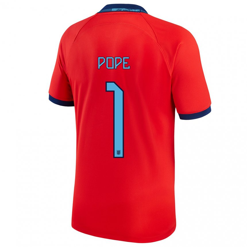 Mujer Camiseta Inglaterra Nick Pope #1 Rojo 2ª Equipación 22-24 La Camisa