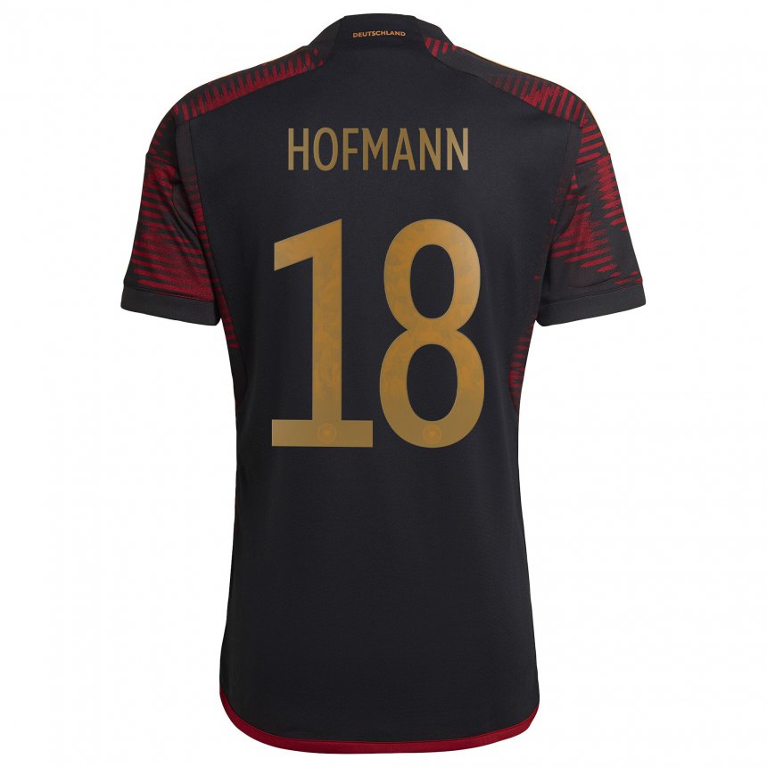 Mujer Camiseta Alemania Jonas Hofmann #18 Granate Negro 2ª Equipación 22-24 La Camisa