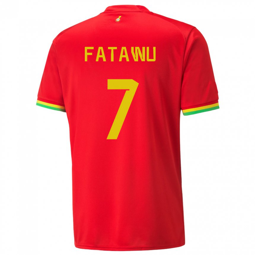 Mujer Camiseta Ghana Issahaku Fatawu #7 Rojo 2ª Equipación 22-24 La Camisa