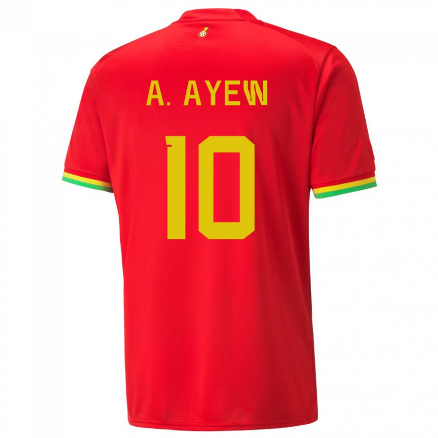 Mujer Camiseta Ghana Andre Ayew #10 Rojo 2ª Equipación 22-24 La Camisa
