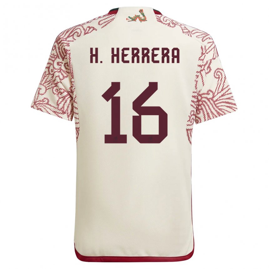 Mujer Camiseta México Hector Herrera #16 Maravilla Blanco Rojo 2ª Equipación 22-24 La Camisa