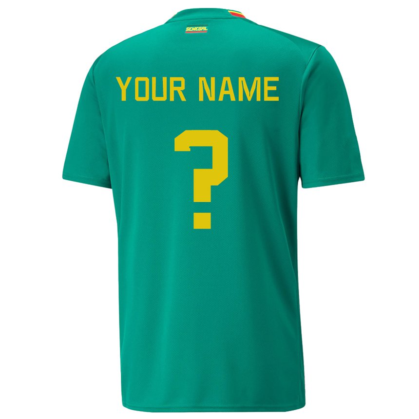 Mujer Camiseta Senegal Su Nombre #0 Verde 2ª Equipación 22-24 La Camisa