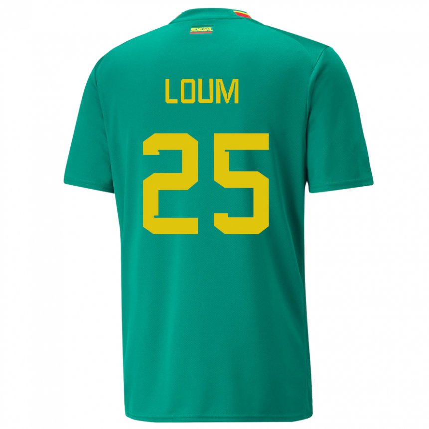 Mujer Camiseta Senegal Mamadou Loum #25 Verde 2ª Equipación 22-24 La Camisa