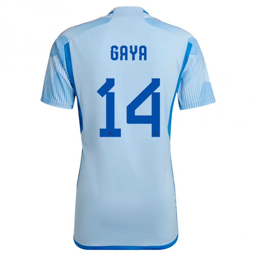 Mujer Camiseta España Jose Gaya #14 Cielo Azul 2ª Equipación 22-24 La Camisa