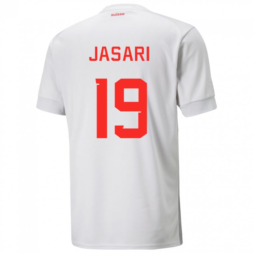 Mujer Camiseta Suiza Ardon Jasari #19 Blanco 2ª Equipación 22-24 La Camisa