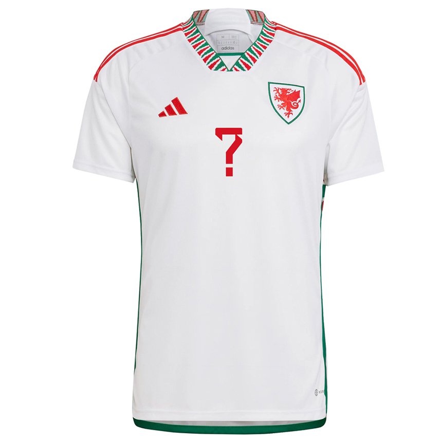 Mujer Camiseta Gales Su Nombre #0 Blanco 2ª Equipación 22-24 La Camisa