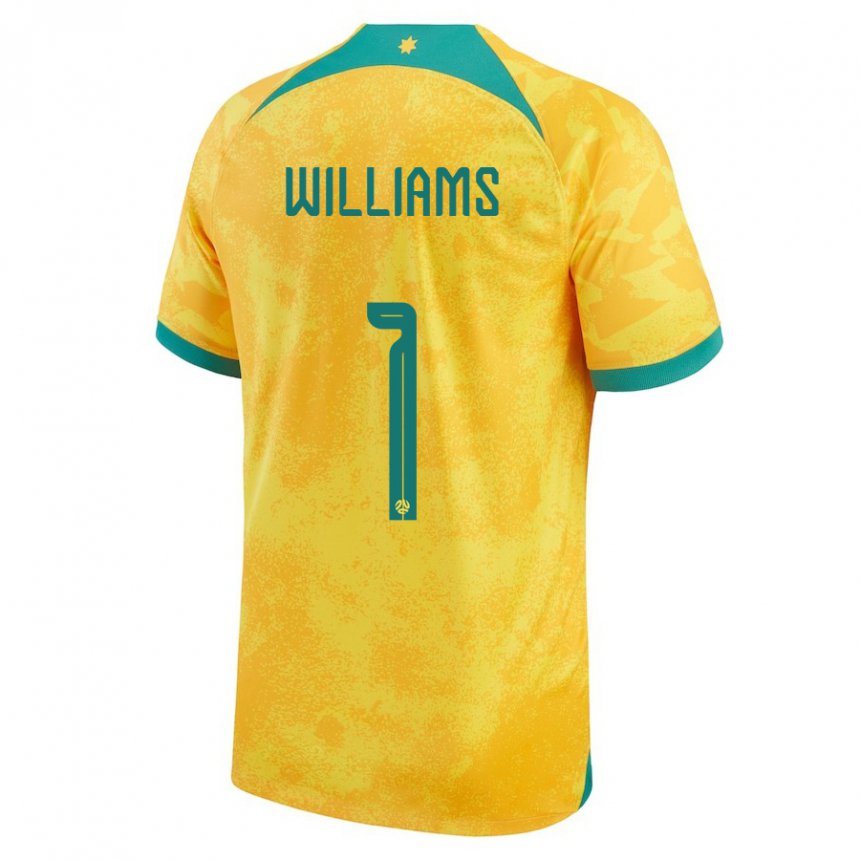 Niño Camiseta Australia Lydia Williams #1 Dorado 1ª Equipación 22-24 La Camisa