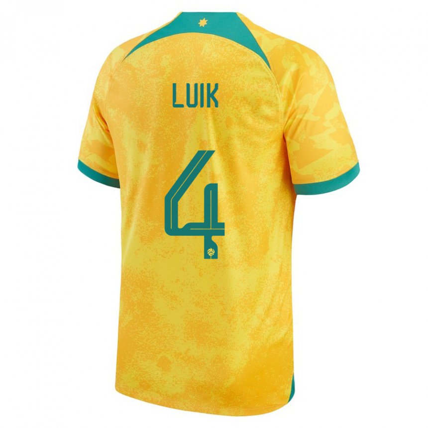 Niño Camiseta Australia Aivi Luik #4 Dorado 1ª Equipación 22-24 La Camisa