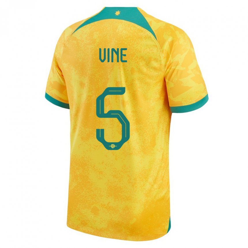 Niño Camiseta Australia Cortnee Vine #5 Dorado 1ª Equipación 22-24 La Camisa