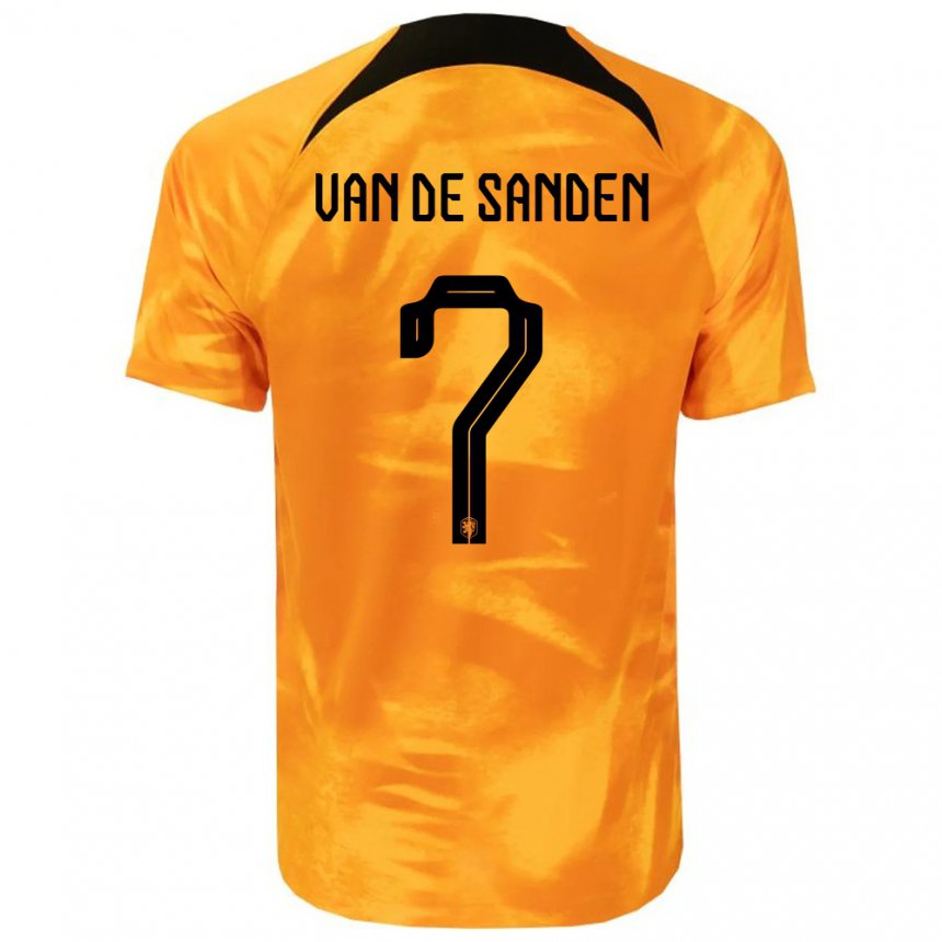 Niño Camiseta Países Bajos Shanice Van De Sanden #7 Naranja Láser 1ª Equipación 22-24 La Camisa