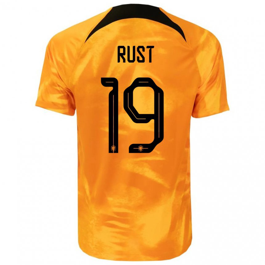 Niño Camiseta Países Bajos Fabiano Rust #19 Naranja Láser 1ª Equipación 22-24 La Camisa