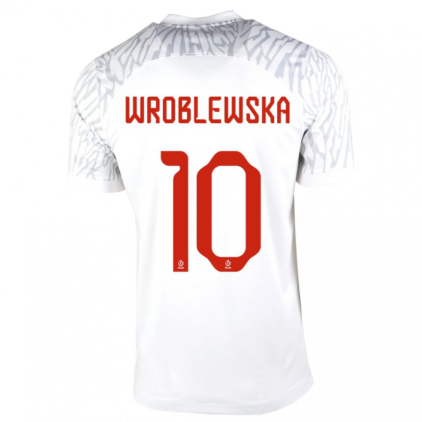 Niño Camiseta Polonia Joanna Wroblewska #10 Blanco 1ª Equipación 22-24 La Camisa