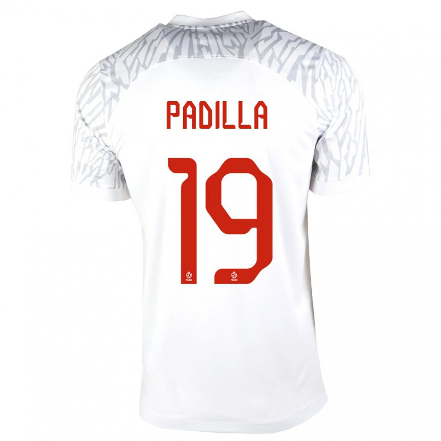 Niño Camiseta Polonia Natalia Padilla #19 Blanco 1ª Equipación 22-24 La Camisa