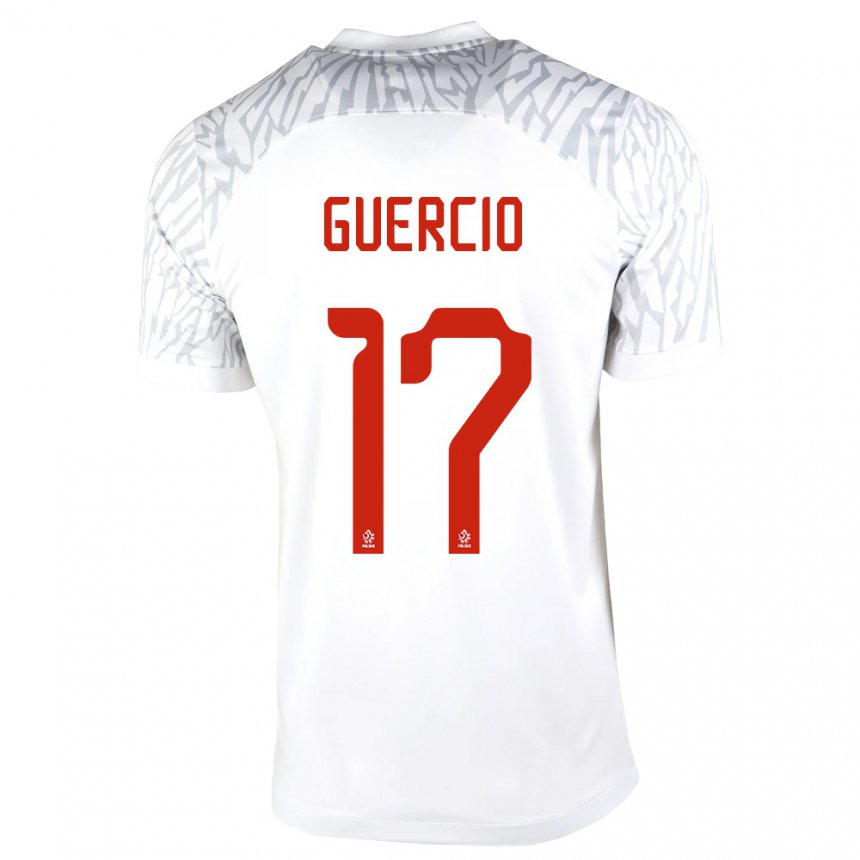 Niño Camiseta Polonia Tomasso Guercio #17 Blanco 1ª Equipación 22-24 La Camisa
