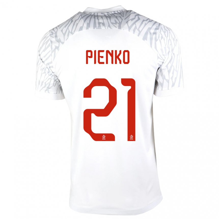 Niño Camiseta Polonia Tomasz Pienko #21 Blanco 1ª Equipación 22-24 La Camisa