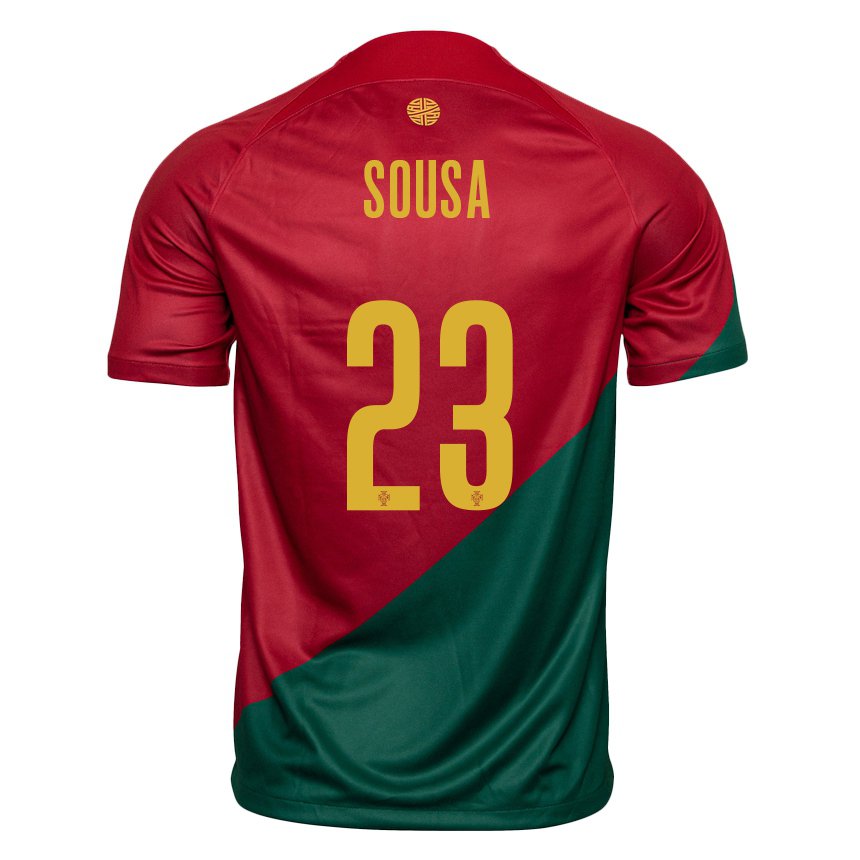 Niño Camiseta Portugal Afonso Sousa #23 Rojo Verde 1ª Equipación 22-24 La Camisa