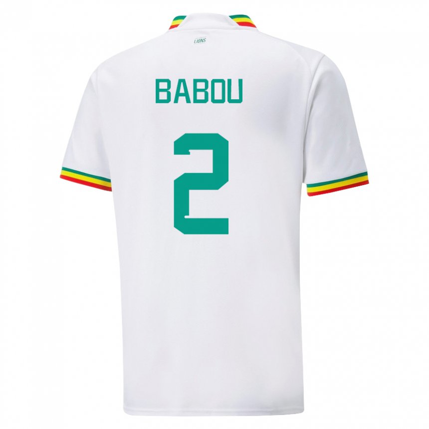 Niño Camiseta Senegal Marieme Babou #2 Blanco 1ª Equipación 22-24 La Camisa