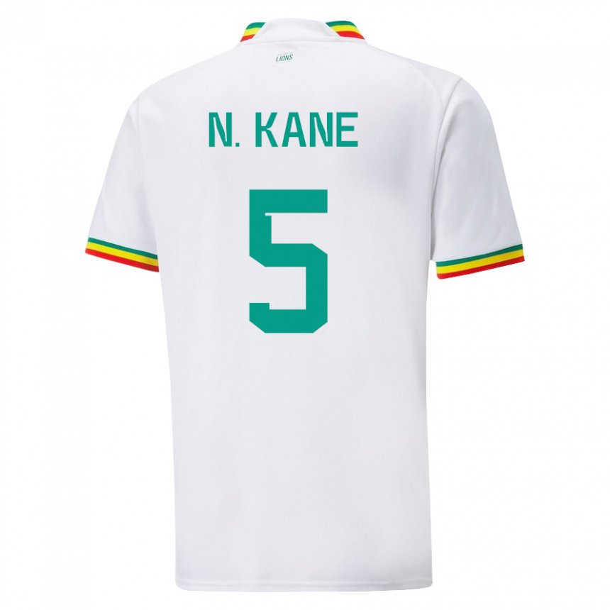 Niño Camiseta Senegal Ndeye Ndiaye Kane #5 Blanco 1ª Equipación 22-24 La Camisa