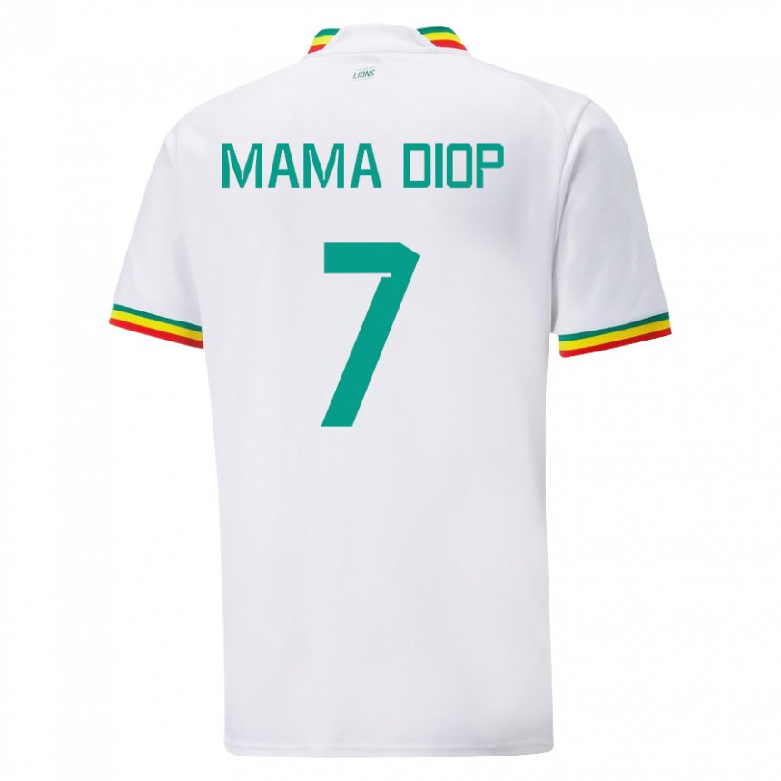 Niño Camiseta Senegal Mama Diop #7 Blanco 1ª Equipación 22-24 La Camisa