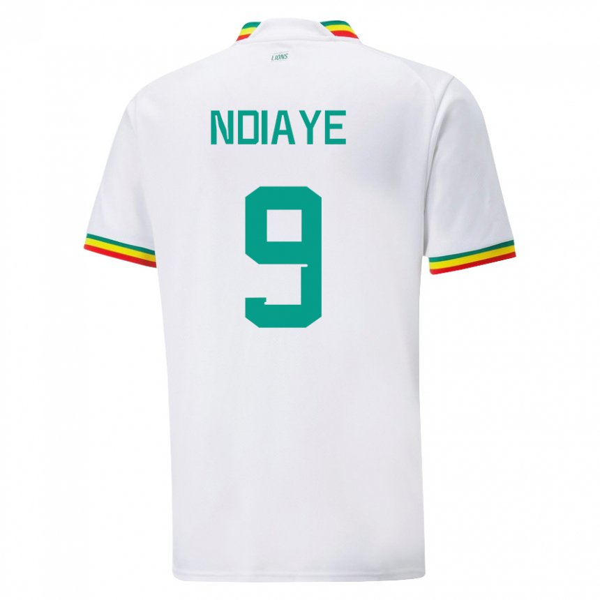 Niño Camiseta Senegal Nguenar Ndiaye #9 Blanco 1ª Equipación 22-24 La Camisa