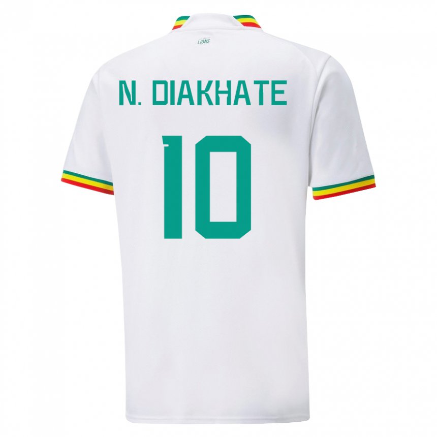 Niño Camiseta Senegal Ndeye Awa Diakhate #10 Blanco 1ª Equipación 22-24 La Camisa