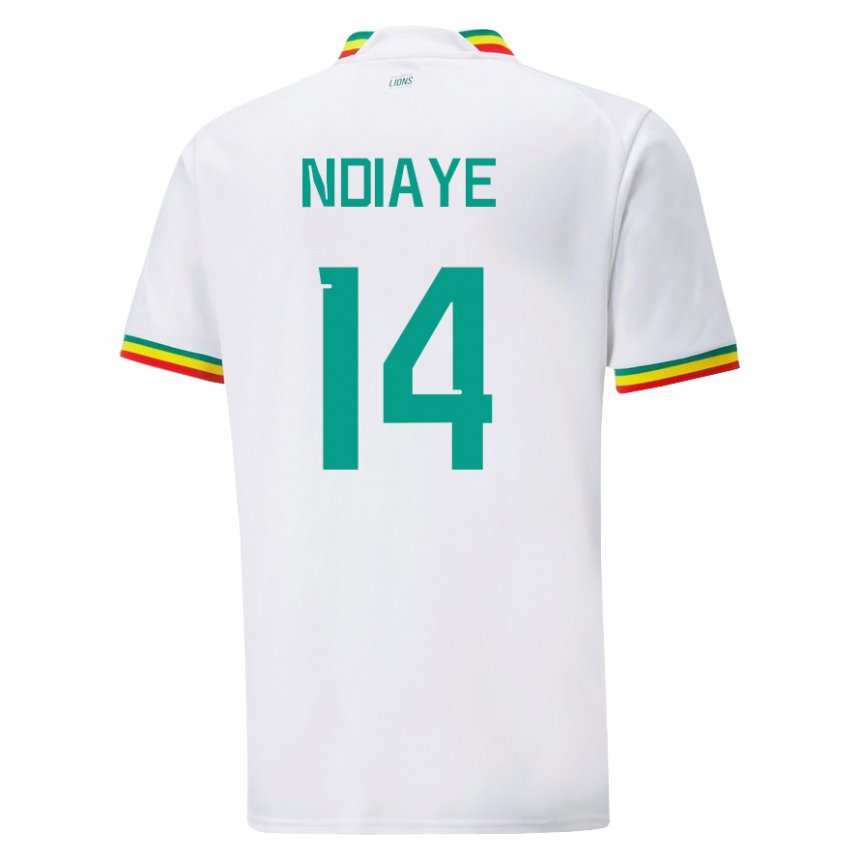Niño Camiseta Senegal Salimata Ndiaye #14 Blanco 1ª Equipación 22-24 La Camisa