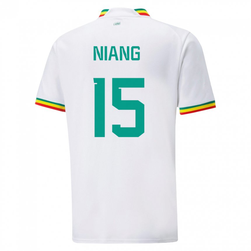 Niño Camiseta Senegal Jeanne Niang #15 Blanco 1ª Equipación 22-24 La Camisa