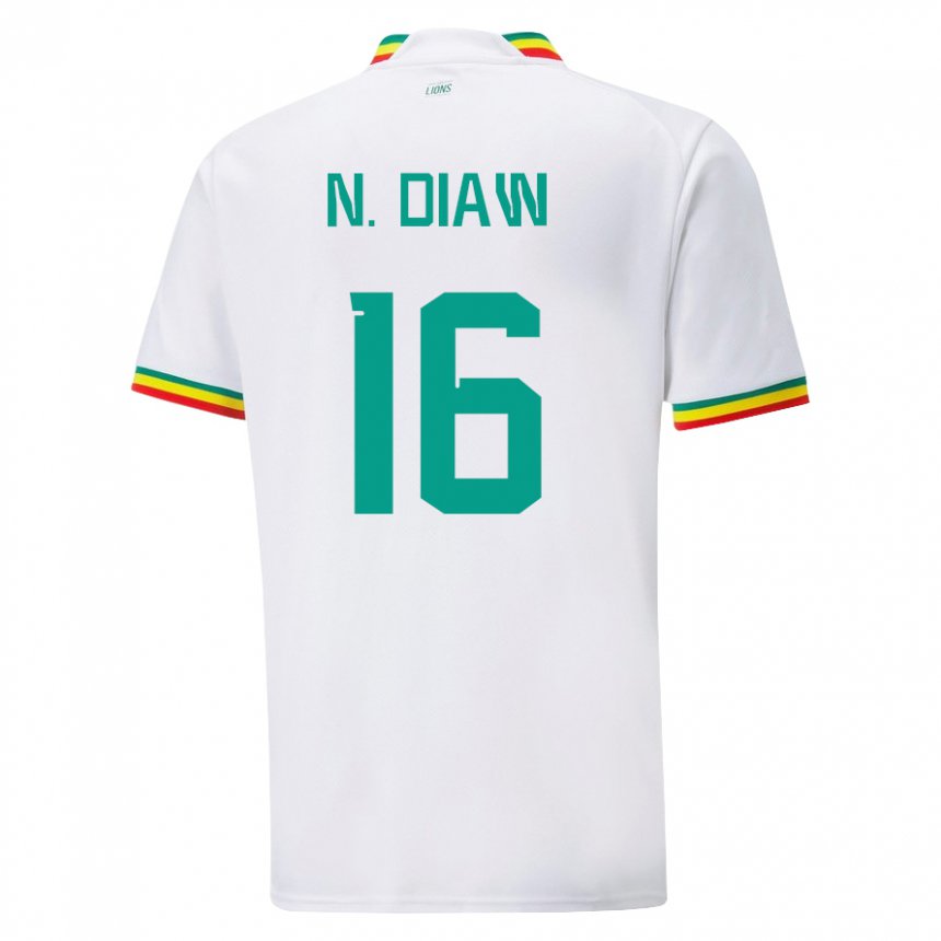 Niño Camiseta Senegal Ndeye Meissa Diaw #16 Blanco 1ª Equipación 22-24 La Camisa