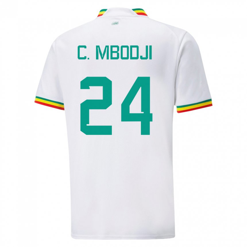 Niño Camiseta Senegal Coumba Sylla Mbodji #24 Blanco 1ª Equipación 22-24 La Camisa