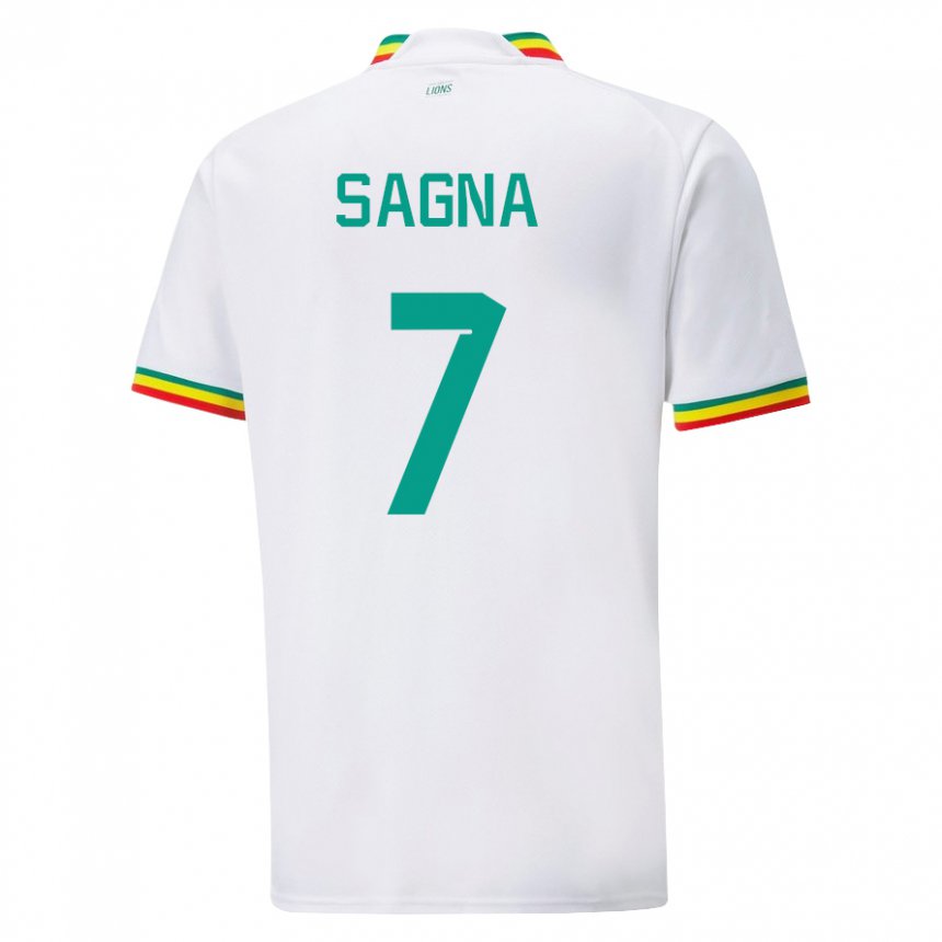 Niño Camiseta Senegal Amadou Sagna #7 Blanco 1ª Equipación 22-24 La Camisa