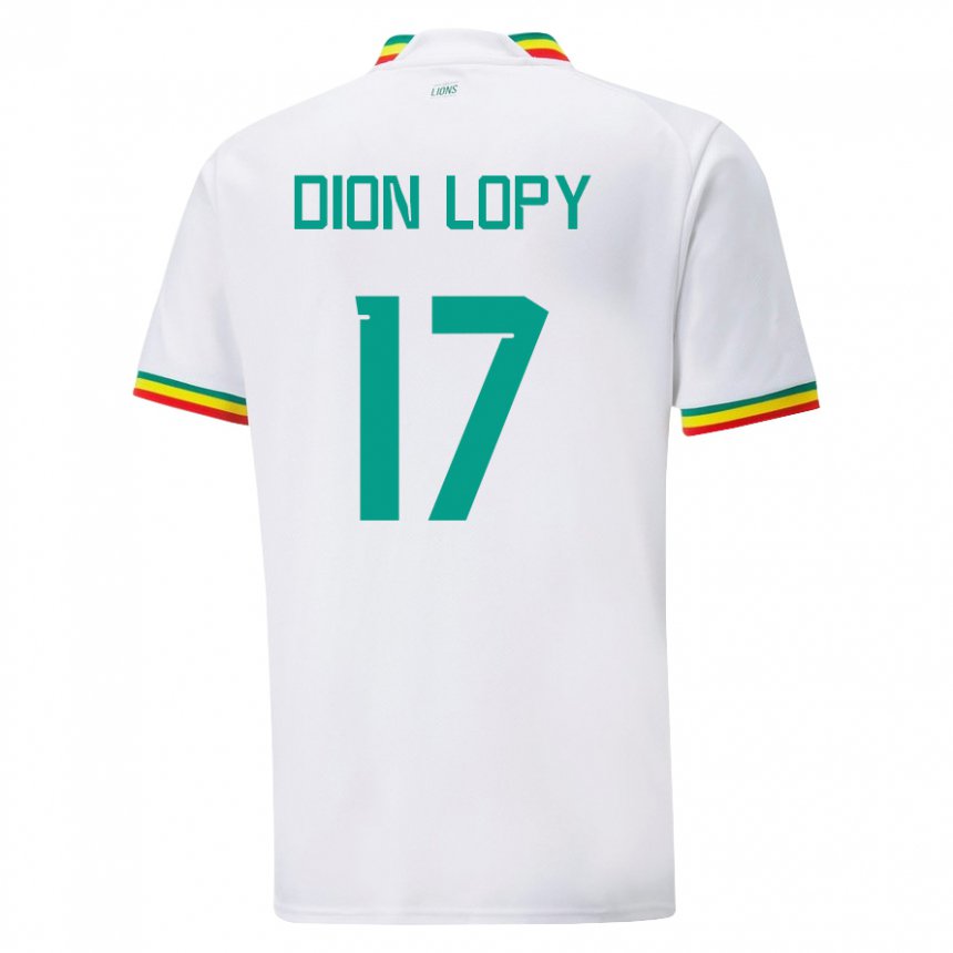 Niño Camiseta Senegal Dion Lopy #17 Blanco 1ª Equipación 22-24 La Camisa