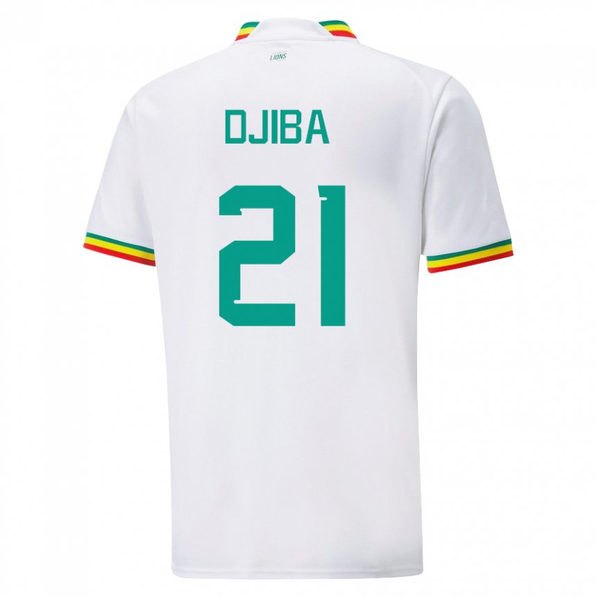 Niño Camiseta Senegal Francois Djiba #21 Blanco 1ª Equipación 22-24 La Camisa