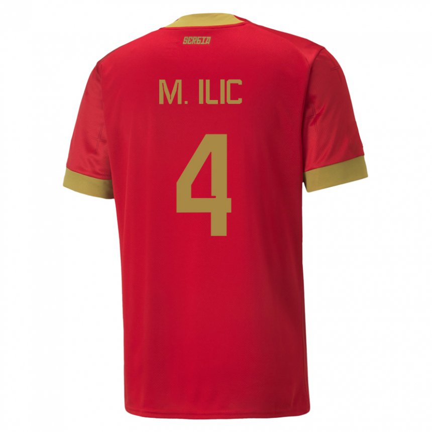 Niño Camiseta Serbia Marija Ilic #4 Rojo 1ª Equipación 22-24 La Camisa