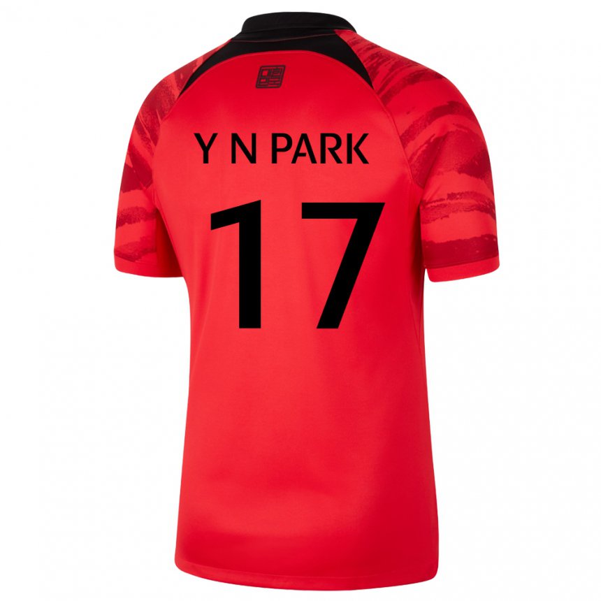 Niño Camiseta Corea Del Sur Park Ye Na #17 Negro Rojo 1ª Equipación 22-24 La Camisa