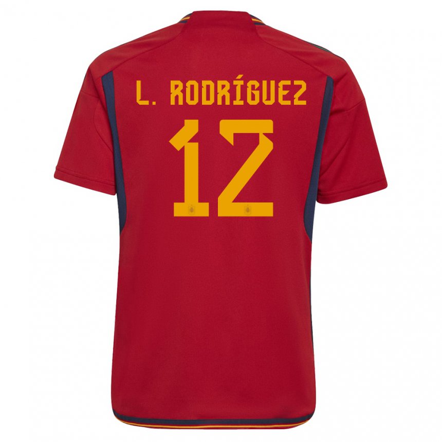 Niño Camiseta España Lucia Rodriguez #12 Rojo 1ª Equipación 22-24 La Camisa