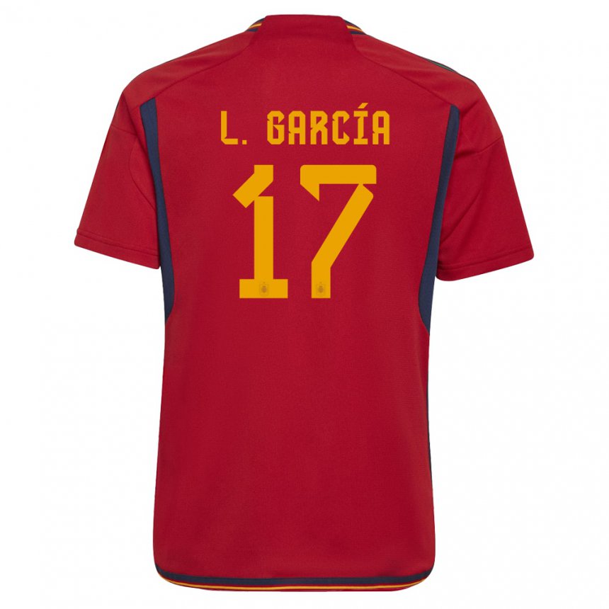 Niño Camiseta España Lucia Garcia #17 Rojo 1ª Equipación 22-24 La Camisa
