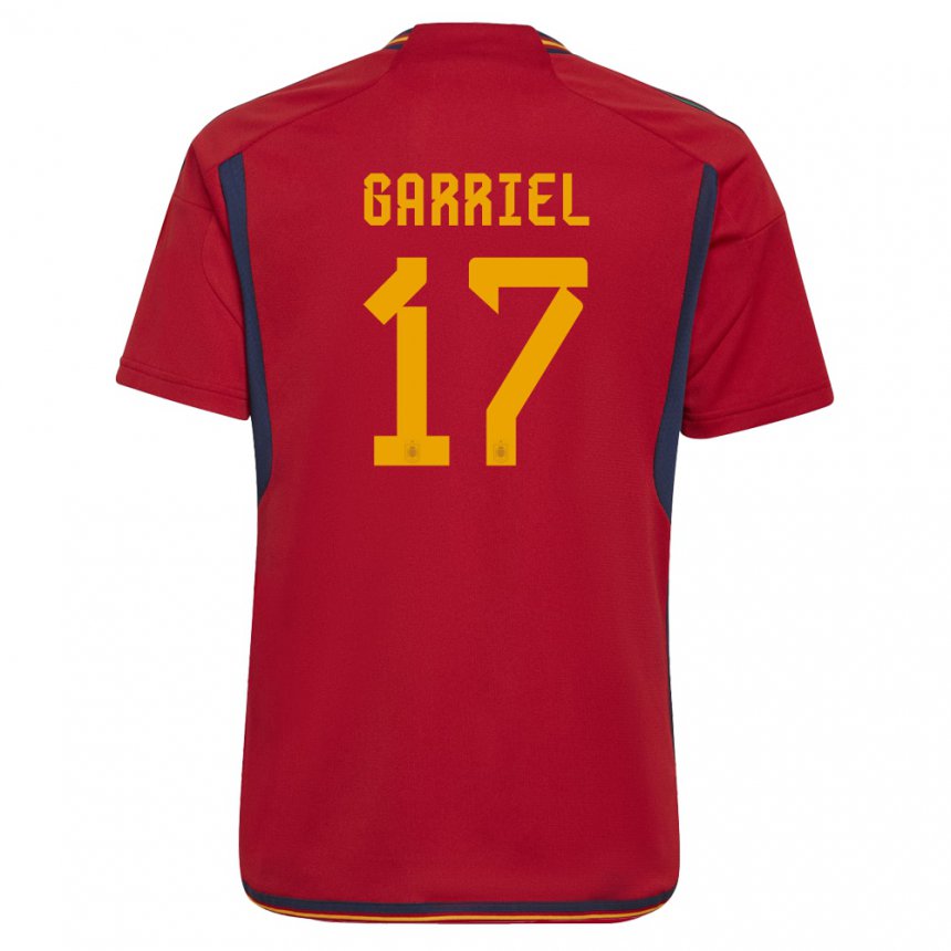 Niño Camiseta España Ivan Garriel #17 Rojo 1ª Equipación 22-24 La Camisa