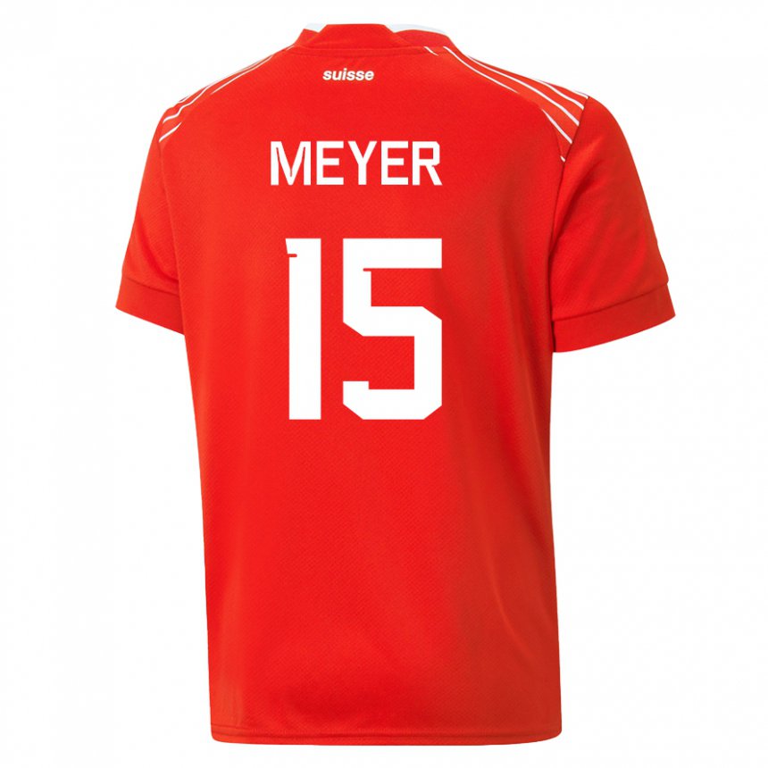 Niño Camiseta Suiza Leny Meyer #15 Rojo 1ª Equipación 22-24 La Camisa