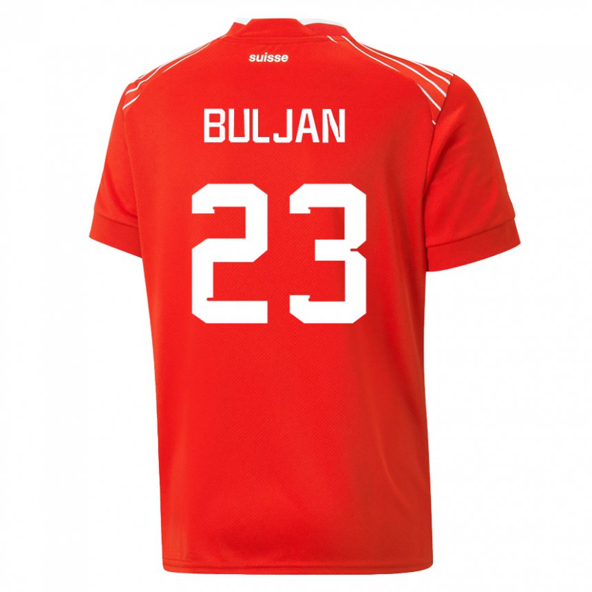 Niño Camiseta Suiza Leo Buljan #23 Rojo 1ª Equipación 22-24 La Camisa