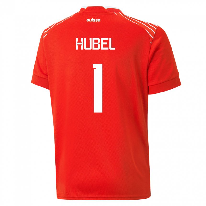 Niño Camiseta Suiza Marvin Hubel #1 Rojo 1ª Equipación 22-24 La Camisa