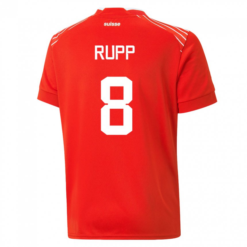 Niño Camiseta Suiza Noah Rupp #8 Rojo 1ª Equipación 22-24 La Camisa