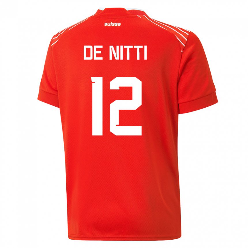 Niño Camiseta Suiza Gianni De Nitti #12 Rojo 1ª Equipación 22-24 La Camisa