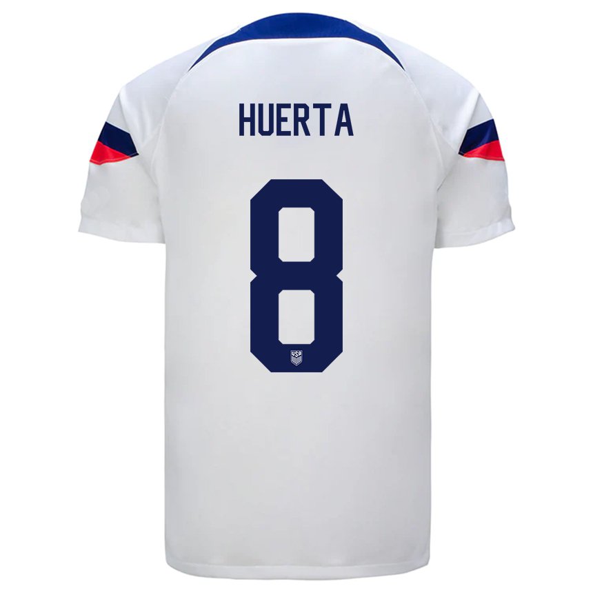 Niño Camiseta Estados Unidos Sofia Huerta #8 Blanco 1ª Equipación 22-24 La Camisa