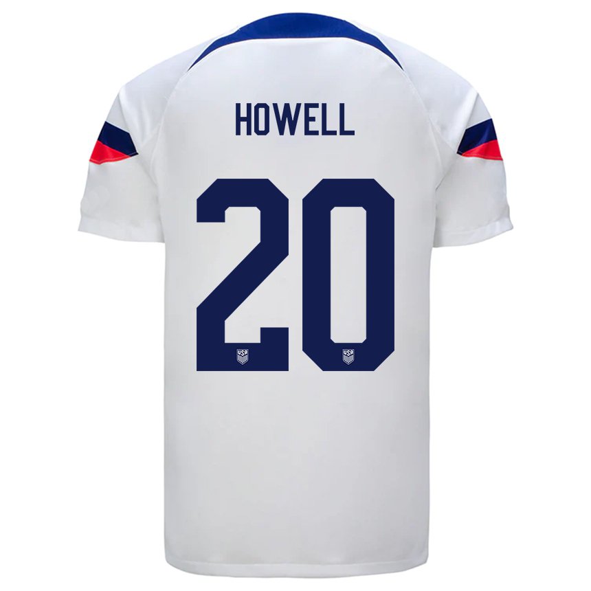 Niño Camiseta Estados Unidos Jaelin Howell #20 Blanco 1ª Equipación 22-24 La Camisa