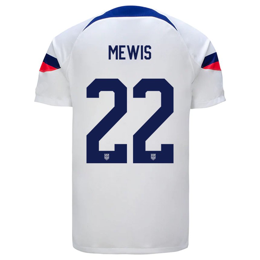 Niño Camiseta Estados Unidos Kristie Mewis #22 Blanco 1ª Equipación 22-24 La Camisa