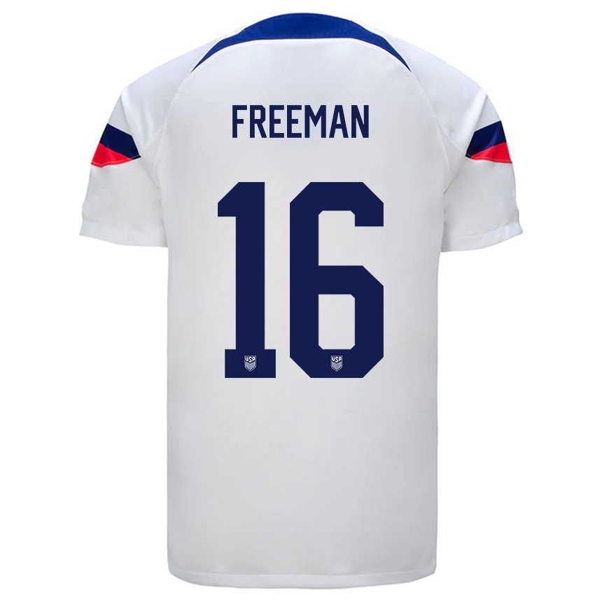 Niño Camiseta Estados Unidos Alex Freeman #16 Blanco 1ª Equipación 22-24 La Camisa