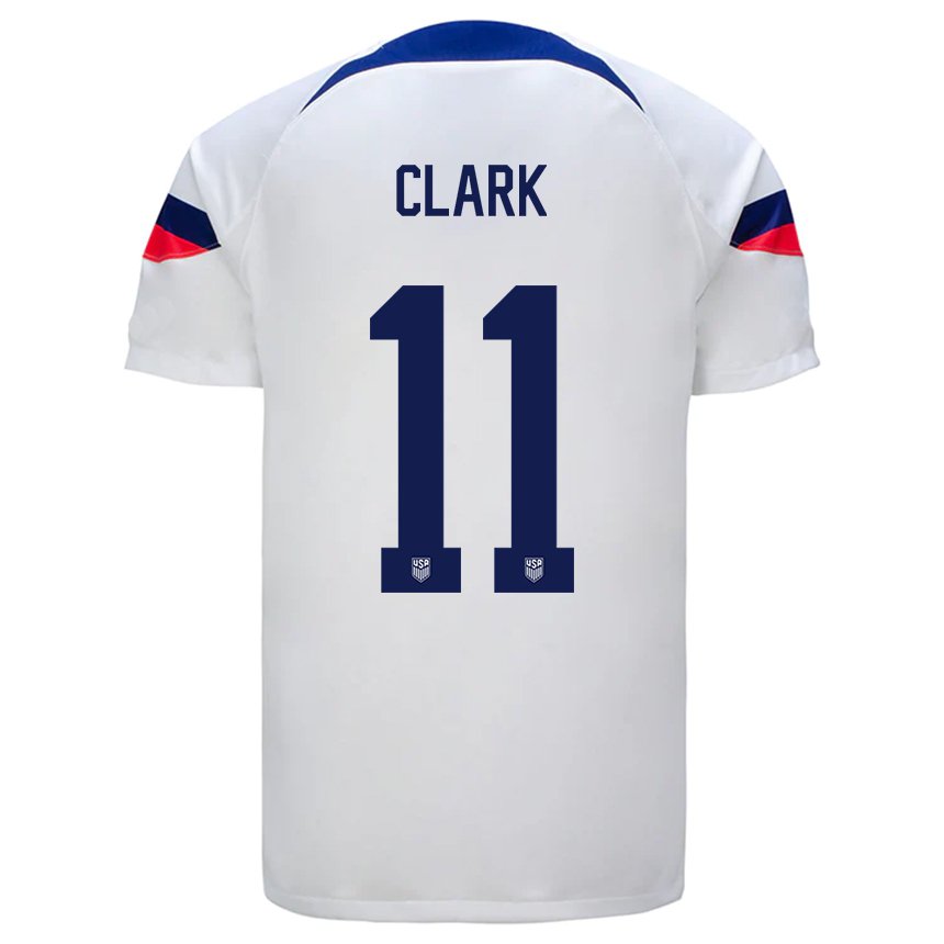 Niño Camiseta Estados Unidos Caden Clark #11 Blanco 1ª Equipación 22-24 La Camisa