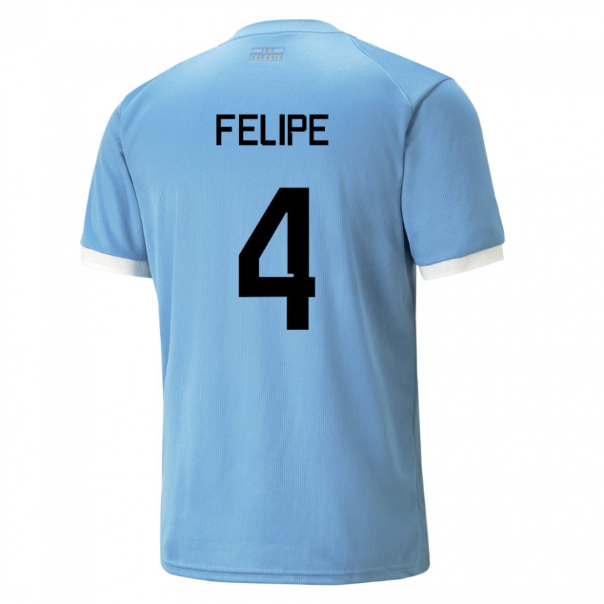 Niño Camiseta Uruguay Laura Felipe #4 Azul 1ª Equipación 22-24 La Camisa