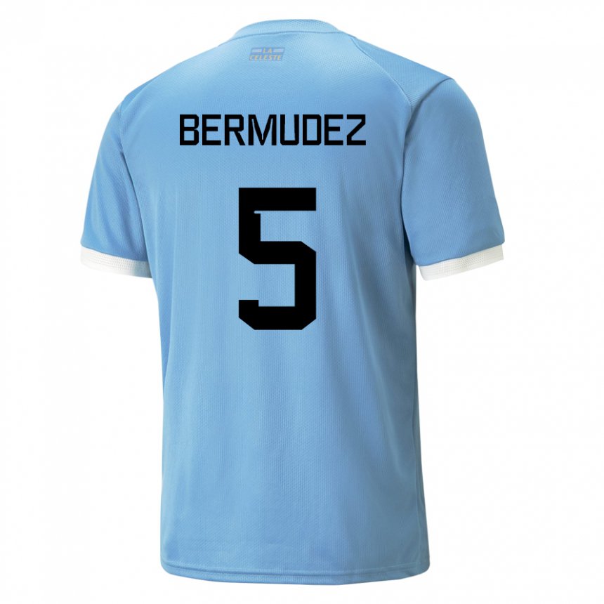 Niño Camiseta Uruguay Karol Bermudez #5 Azul 1ª Equipación 22-24 La Camisa