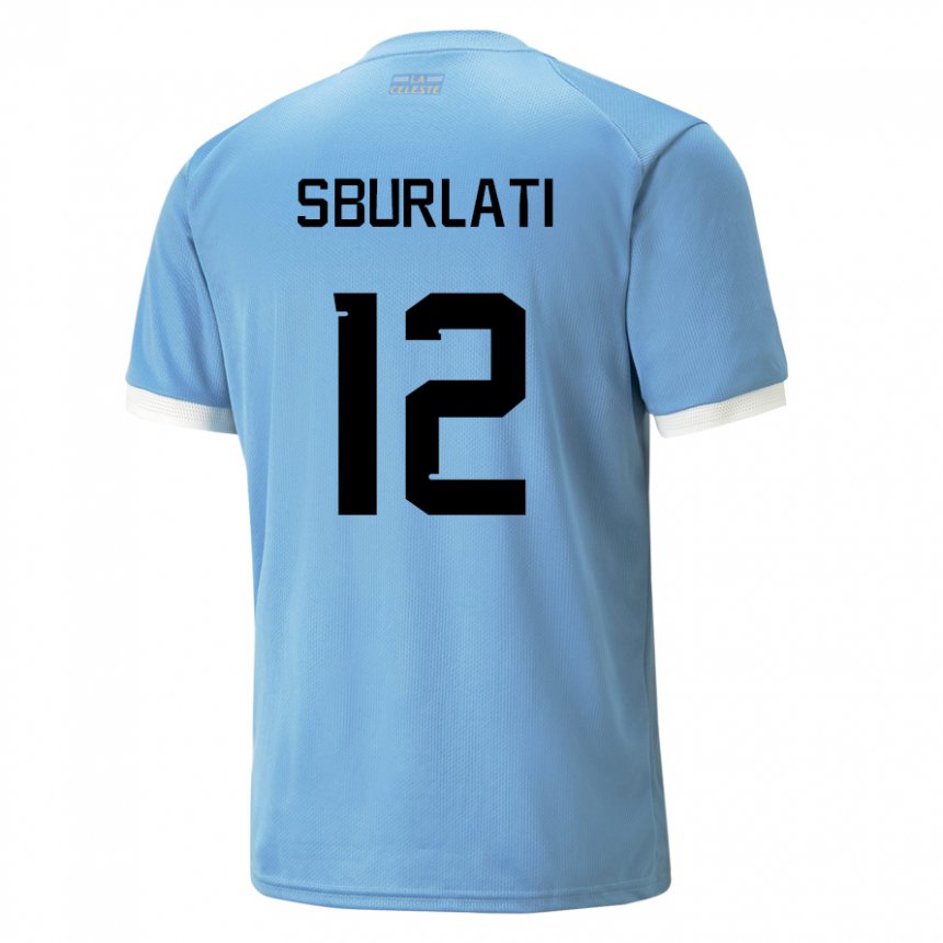 Niño Camiseta Uruguay Vanina Sburlati #12 Azul 1ª Equipación 22-24 La Camisa